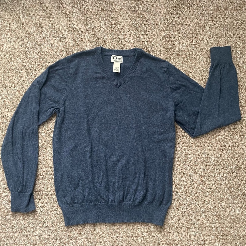 L.L. Bean Cashmere Blend V-Neck Sweater